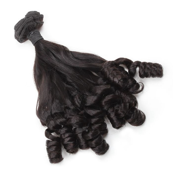 Funmi Hair 100A Bunchy Rose Curl Virgin Human Hair 4Bundles Natural Color 8-18inch Brazilian Peruvian Malaysian Indian Hair