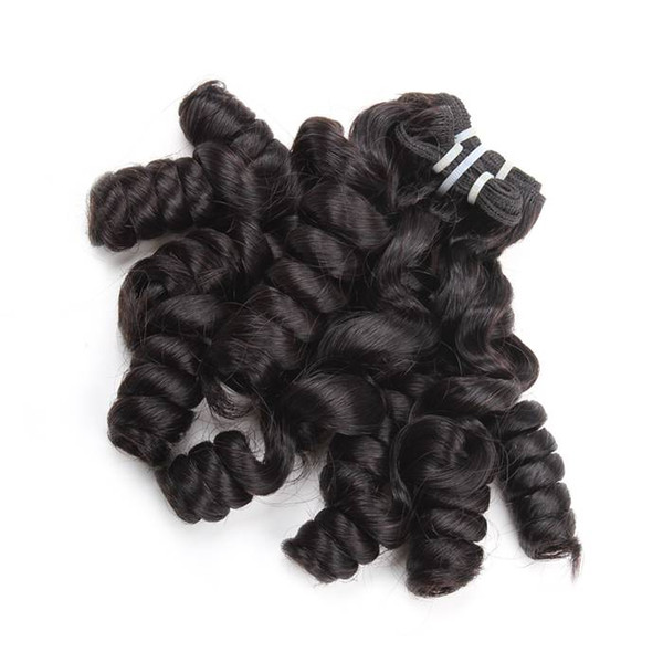 Funmi Hair 100A Rose Curl Virgin Human Hair 3 Bundles Weave Extensions Top Grade Quality Brazilian Peruvian Malaysian Indian Hair