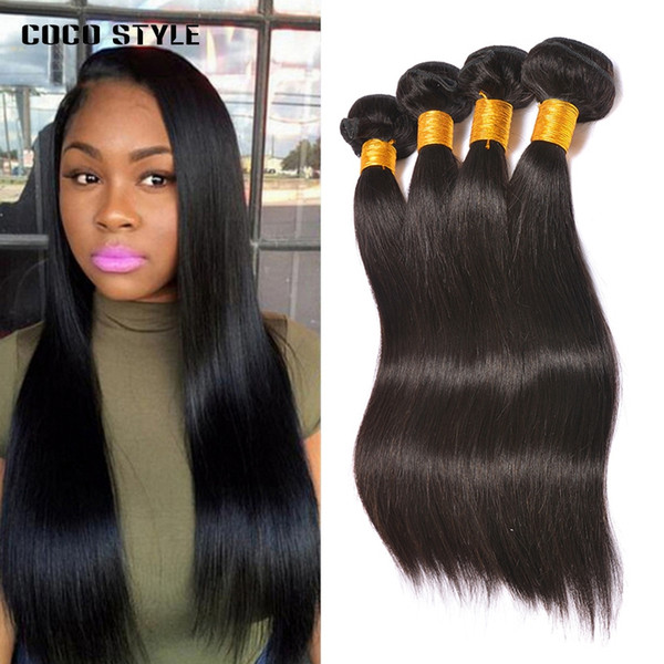 Brazilian Straight Hair Bundles 100% Remy Human Hair Weave Bundles 4Pcs/Lot Natural Color Straight Brazilian Hair