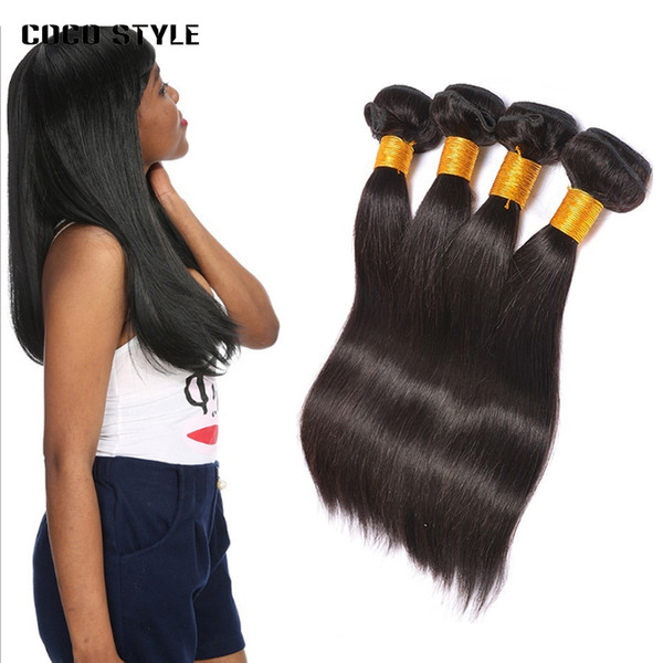 4 Bundles Malaysian Straight Hair Weave Bundles Malaysian Hair Bundles Straight Non Remy Hair Extension