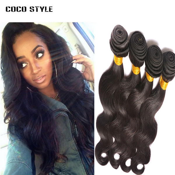 Body Wave Human Hair Bundles 4 Bundles Deal 8-28inch Natural Color Brazilian Hair Weave Bundles Non Remy Hair Extension