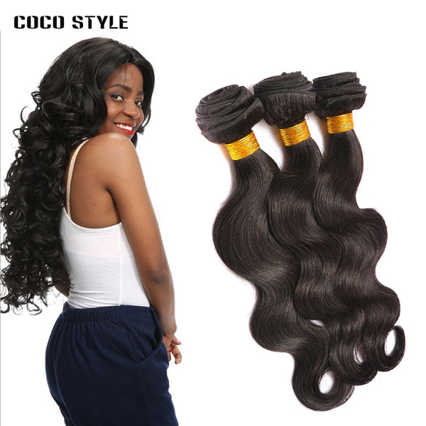 Brazilian Body Wave Human Hair 3 Bundles 100% Remy Hair Weave Extension Natural Color Body Hair Weave Bundles