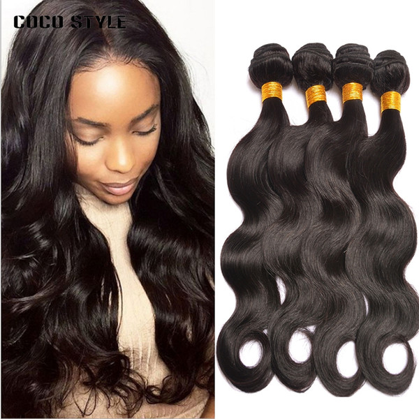 Brazilian Body Wave Human Hair Weave Bundles 4 Bundles Hair Extension 8-28 Inch 100% Remy Hair Weave