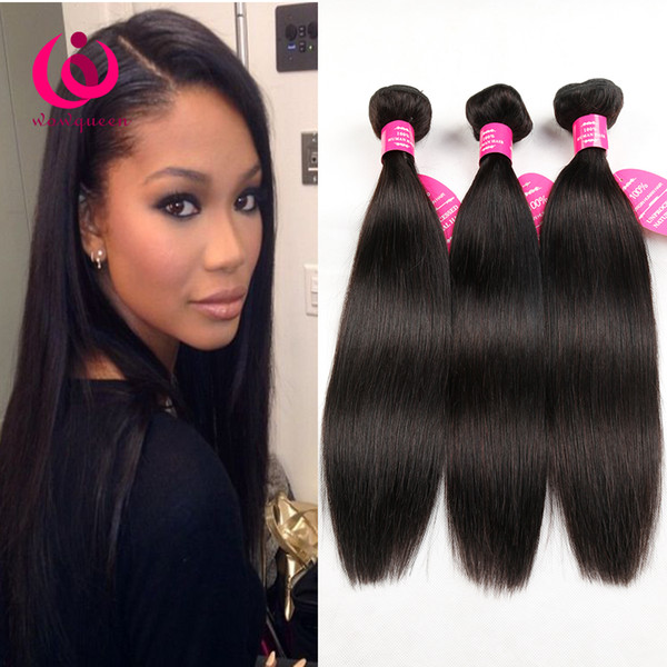 Brazilian Virgin Human Hair Straight Weave Bundles 3pcs/lot Wow Queen Products Cheap Wholesale Price Unprocessed Brazilian Hair Extensions