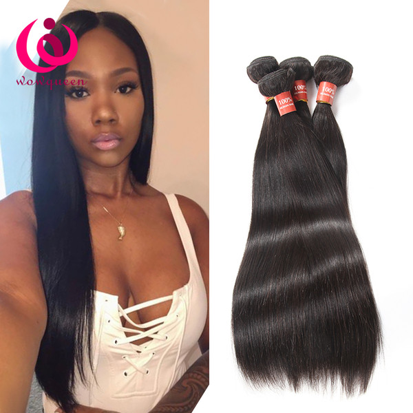 Peruvian Hair Bundles Straight Human Hair Weave 8A Queen Malaysian Indian Mongolian Brazilian Virgin Hair Extensions Double Drawn Weft