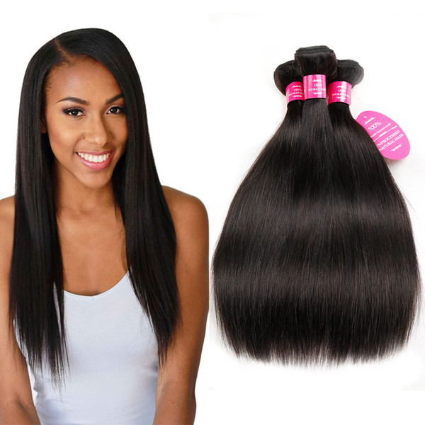 Indian Human Weave Hair Straight 4Bundles Double Weft Wow Queen Products Cheap Wholesale Price Indian Virgin Remy Human Hair Extensions