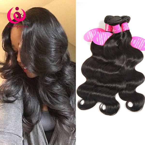 Peruvian Human Weave Hair Body Wave 4Bundles Wow Queen Hair Double Weft 8-28inch Cheap Price Soft And Thick Peruvian Virgin Hair Extensions