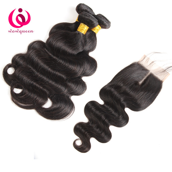 Peruvian Hair Weave With Closure Body Wave Human Hair Bundles With Lace Closures Cheap 10A Unprocessed Virgin Hair Extensions With Closure