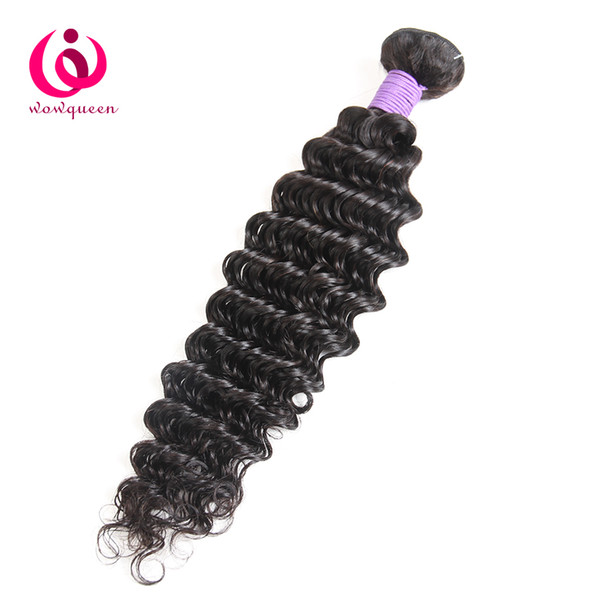 Brazilian Deep Wave Hair Weave Bundles 1pcs 8A Grade Wow Queen Hair Products Cheap Price and High Quality Brazilian Virgin Human Hair