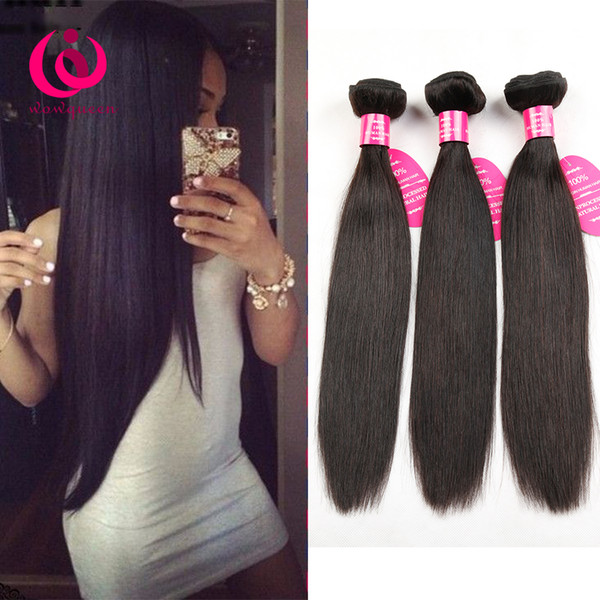 8A Brazilian Straight Human Weave Hair 5pcs/lot Wow Queen Hair Products Soft And Thick Cheap Price Brazilian Virgin Hair Bundles