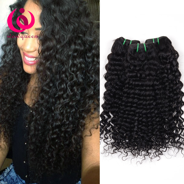 Hot Sale Mongolian Deep Wave Human Hair Extensions Brazilian Peruvian Malaysian Indian Virgin Hair kinky Curly Hair Weave 5 Bundles Deal