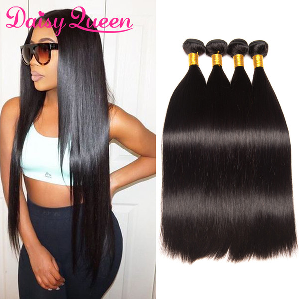 10A Cheap Peruvian Straight Hair Bundles 100% Human Hair Weaves 4 Bundles Natural Color Brazilian Virgin Hair Extension 8-30