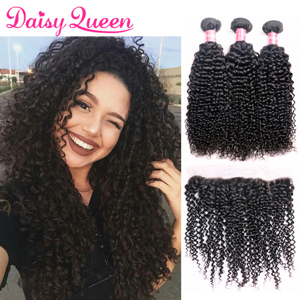 8A Indian Deep Curly Virgin Hair With Closure 4Pcs Ear To Ear 13x4 Lace Frontal With Baby Hair Cheap Remy Human Hair Extensions