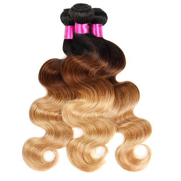 Peruvian Virgin Body Wave Hair Weaves Bundles 1B/27 1B/4/27 1B/99j 1B/30 1B/Red Ombre Human Hair Bundle