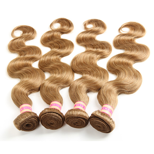 Blonde Peruvian Malaysian Indian Brazilian Virgin Body Wave Hair Weave Bundles Color #27 Honey Blonde Hair Weave Human Hair Bundles