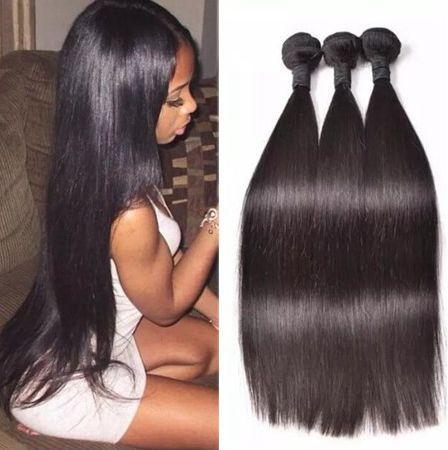 8A Brazilian Virgin Hair Straight 100g pc Unprocessed Brazilian Human Hair Weaves Bundles Natural Black Color Available