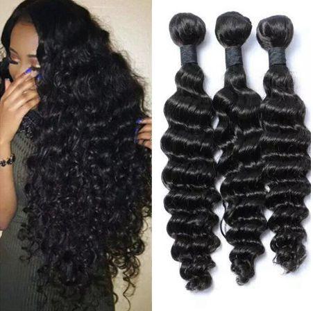 Peruvian Malaysian Mongolian Hair Products Brazilian Virgin Hair Deep Wave 3 Bundles per lot Human Hair Weave No Tangle