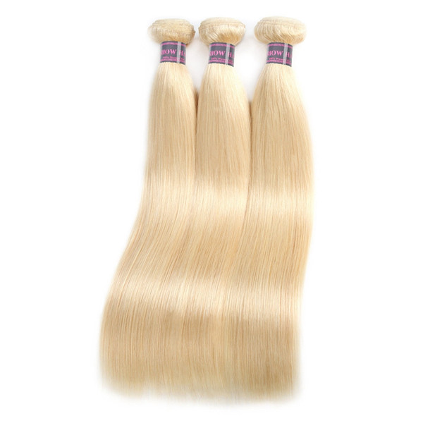 Top Selling Brazilian Hair 613 Silky Straight Hair Blonde Bundles 4pcs Color Good 10A Malaysian Peruvian Virgin Human Hair Extensions