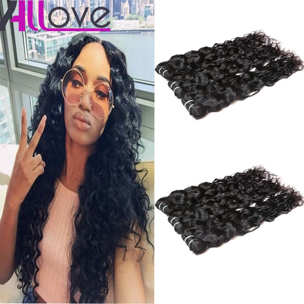 Cheap Brazilian Hair Wefts 4Bundles Wholesale Unprocessed Peruvian Indian Malaysian Water Wave Virgin Hair Extensions 