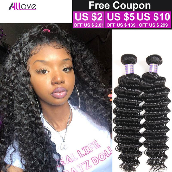 Top Quality Brazilian Deep Wave 100% Human Hair Weave 3 Bundles Lot Soft Human Virgin Hair Deep Wave Unprocessed Brazilian Peruvian Hair