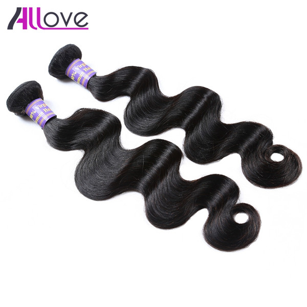 Brazilian Virgin Hair Peruvian Human Hair Weave Weaves Malaysian Hair Bundles Body Wave Straight 2Bundles Indian For Extension Extensions