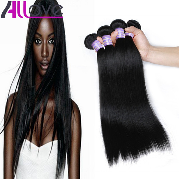 Cheap Brazilian Hair Wefts 4Bundles Wholesale Unprocessed Peruvian Indian Malaysian Silky Straight Virgin Hair Extensions 