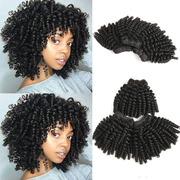 3PCS African Aunty Funmi Human Hair Bundles Bouncy Curly Brazilian Kinky Curly Weave Human Hair 3 Bundles Fumi Peruvian Human Hair Weaves
