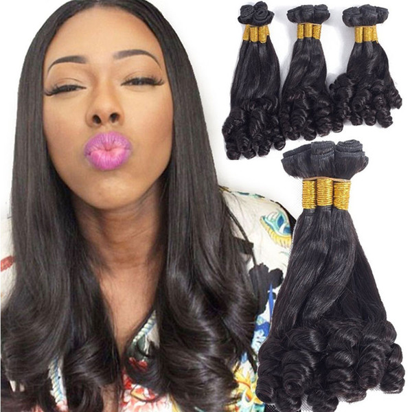 Brazilian Human Hair 3 Bundles 8a Grade Funmi Curly Hair Bundles 100% Unprocessed Human Hair Extensions 8-30inch Natural Black Weaves