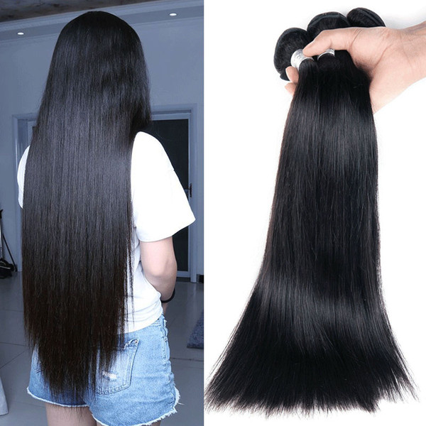 Straight Brazilian Hair Weave Bundles 10-30 inch Deals Natural Color Human Hair Bundles 100% Remy Hair Extensions 8