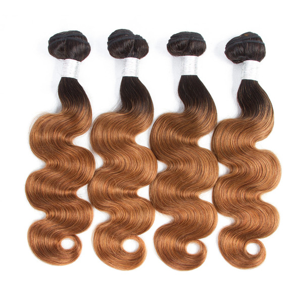 2 Tone Ombre Peruvian Body Wave Hair Weave Bundles 1B/30 Non Remy Human Hair Extensions 3 Or 4 Bundles Human Hair Extensions Ombre Weaves