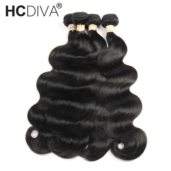 Peruvian Body Wave Hair Weave 4 Bundles Deals 8-32 inch Human Hair Bundles 4Pcs/lot Peruvian Virgin Hair Extensions Natural Color