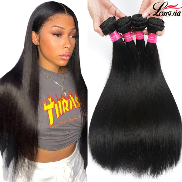 Brazilian Straight Hair Bundles Brazilian virgin human Hair straight weft 2 or 4 color can buy Unprocessed straight human hair extensions