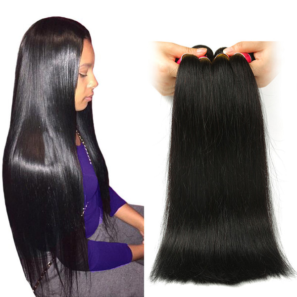 8A Unprocessed Brazilian Straight Hair Bundles Brazilian Human Straight Hair Weft 8-28 Brazilian Virgin Straight Human Hair Extension