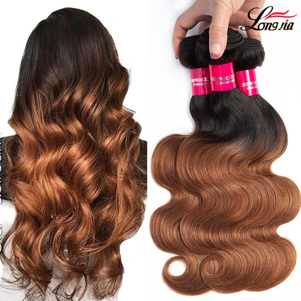 T1b/30 Brazilian Body wave hair Ombre body wave Virgin hair bundles 100% human hair extension