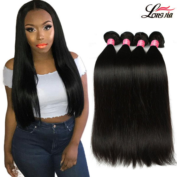 wholesale 100% Brazilian Human Straight Hair Weave 3 Bundles Straight Hair Virgin straight Human Hair Extension Natural Color Can Be Dyed
