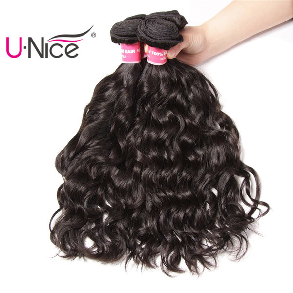 UNice Hair Brazilian Natural Wave 3 Bundles Mix Length 8-26inch Hair Weaving 100% Human Hair Extensions Unprocessed Wholesale Weaves