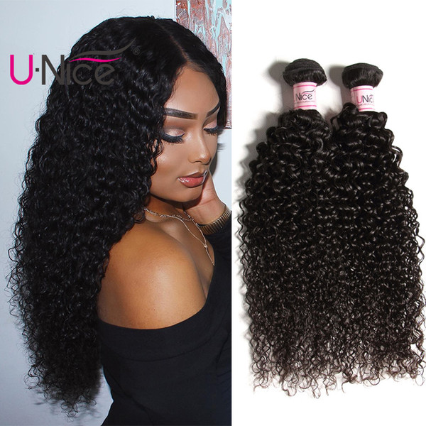 UNice Hair 8a Grade Malaysian Curly Wave Virgin Human Hair Extensions 4 Bundles Remy Curly Hair Weave Bundles Wholesale Curly Weaves