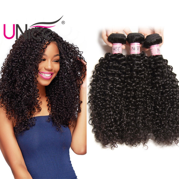UNice Hair Virgin Unprocessed Peruvian Curly Wave Bundles 100% Human Hair Extensions 8-26 inch Remy Wholesale Cheap Nice Curl Hair Weaves