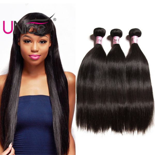 UNice Hair Virgin 8A Grade Peruvian Straight Bundles 5 Bundles Unprocessed Remy 100% Human Hair Extensions Wholesale Cheap Silk Hair Weaves