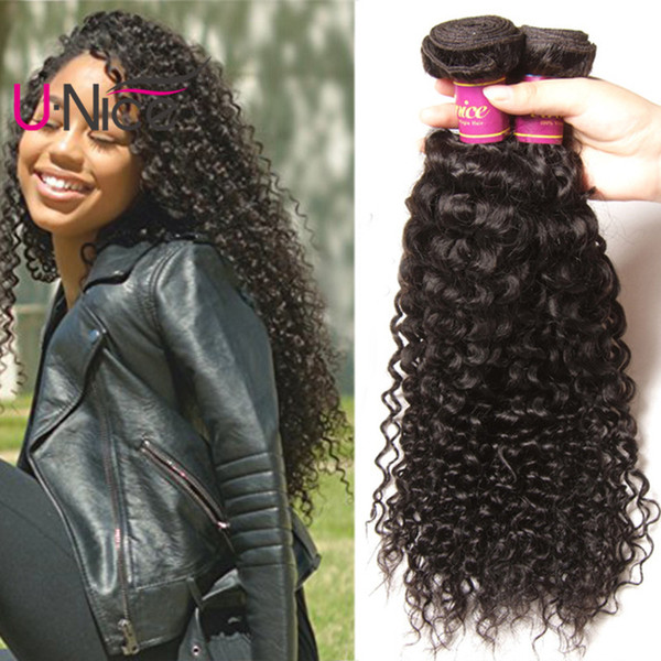 UNice Hair Raw Indian Kinky Curly Wave 3 Bundles 8-26inch Virgin Human Hair Weave 100% Human Hair Extensions Curly Weave Bundles Wholesale