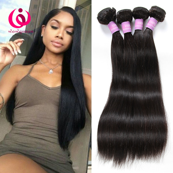 8A Peruvian Human Weave Hair Straight 4Bundles Wow Queen Hair Cheap Price And Good Quality Unprocessed Peruvian Virgin Human Hair Extenisons