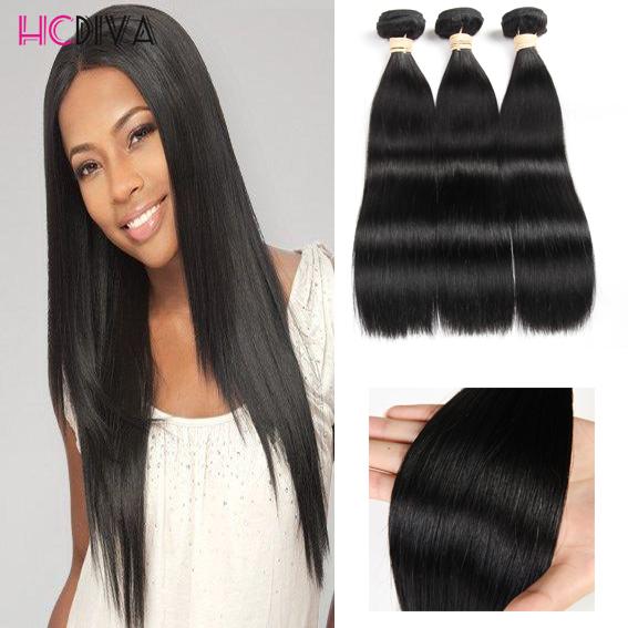 8A 100% Brazilian Silk Straight Human Hair Weaves 3 Bundles Mix Length 8