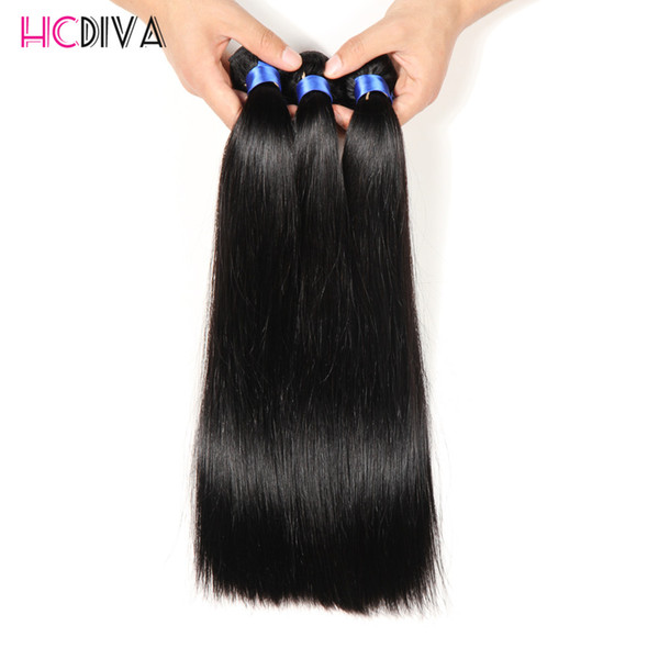 Brazilian Straight Virgin Hair 3 bundles Malaysian Peruvian Indian Hair Unprocessed Mink Hair Product 8A Natural color Wholesale pric