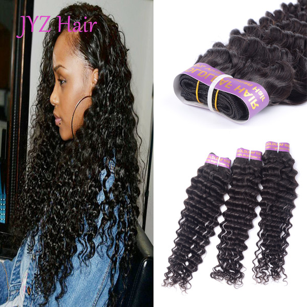 Hot Sale Human Hair Weaves Malaysian Indian Peruvian Hair Extensions Deep Wave 8-30 inch In Stock Brazilian Virgin Human Hair Wefts