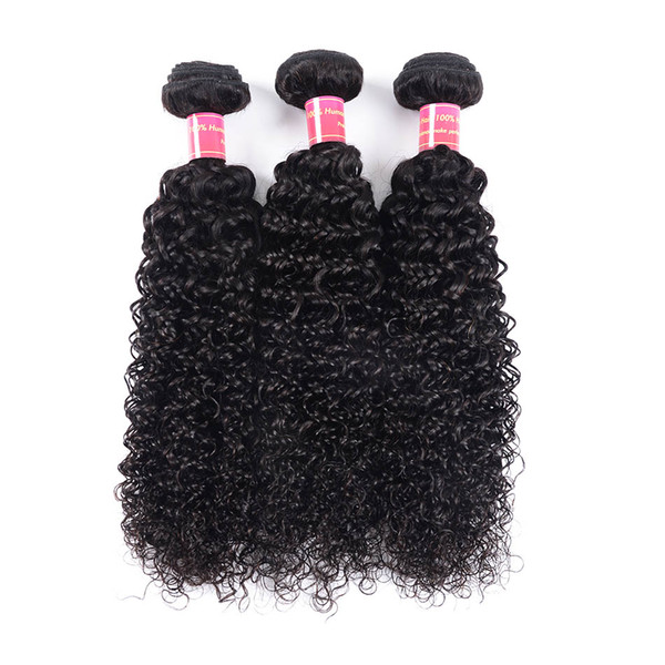 BHF Indian Kinky Curly Hair 3 Bundles Deal 100% Remy Human Hair Weave Bundles Soft Feel Virgin Hair Extensions Natural Color 3 Pcs/Lot