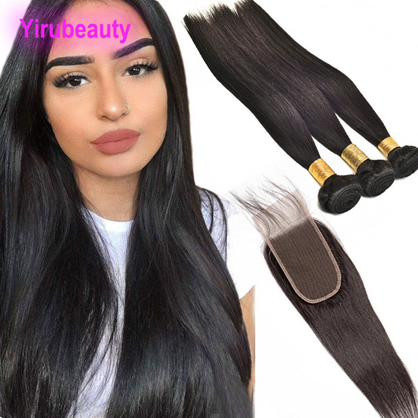 Indian Human Hair Straight 3X6 Lace Closure With Bundles 4 Pieces/lot Virgin Hair Wholesale Ruyibeauty Straight 3X6 Closure With Bundle