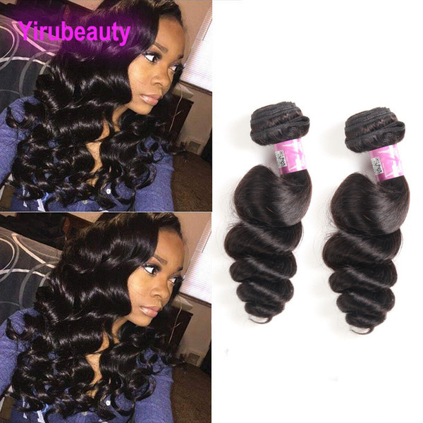 Brazilian Human Hair 2 Bundles Loose Wave Hair Extensions 2 Pieces/lot Loose Wave Virgin Hair Double Wefts 8-30inch