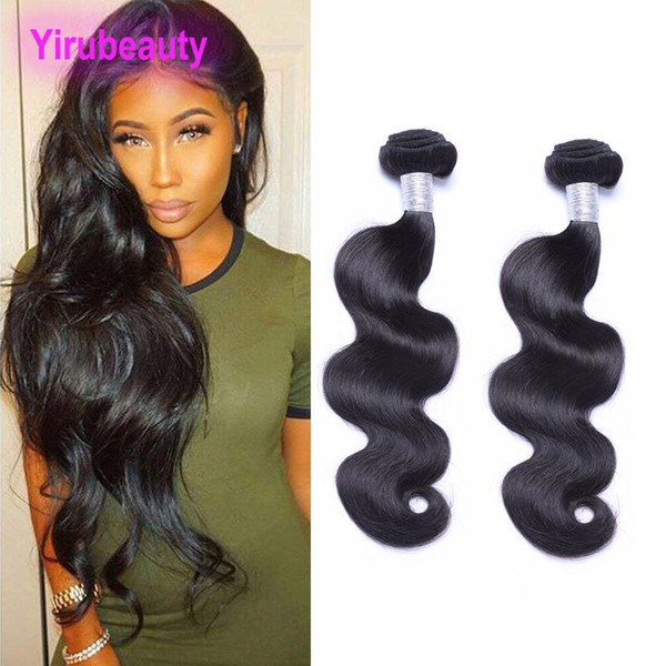 Peruvian Human Hair Bundles Hair Extensions Body Wave 2 Bundles Virgin Hair Extensions Body Wave Bundles Double Wefts Weaves