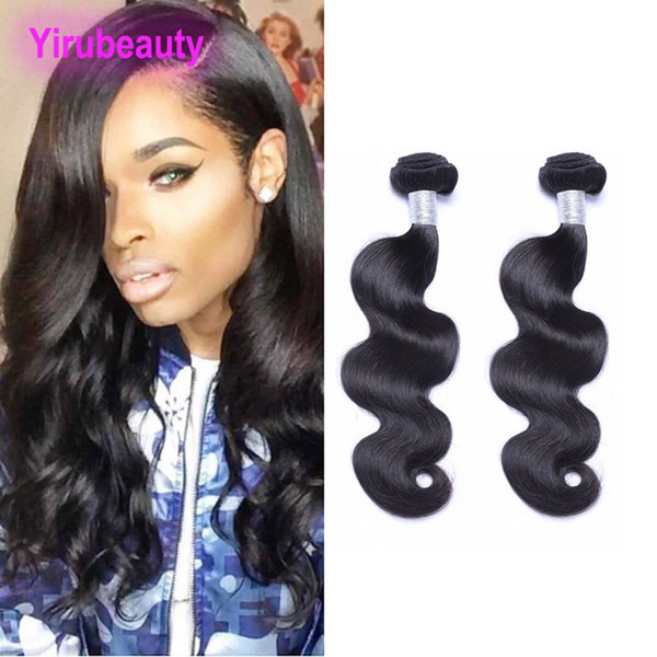 Body Wave Hair Bundles 95-100g/piece Indian Human Hair Two Pieces One Lot Hair Extensions Wefts Natural Color Body Wave