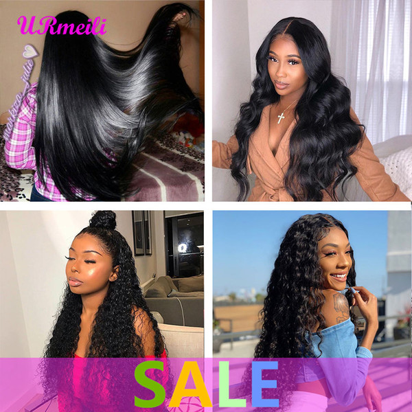 URmeili body wave bundles with closure raw virgin straight kinky curly deep wave loose wave indian hair 4 bundles with closure remy hair